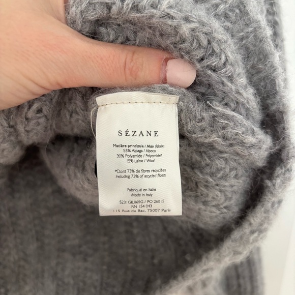 Sezane Emile Cardigan Mottled Grey Size M - Picture 5 of 7